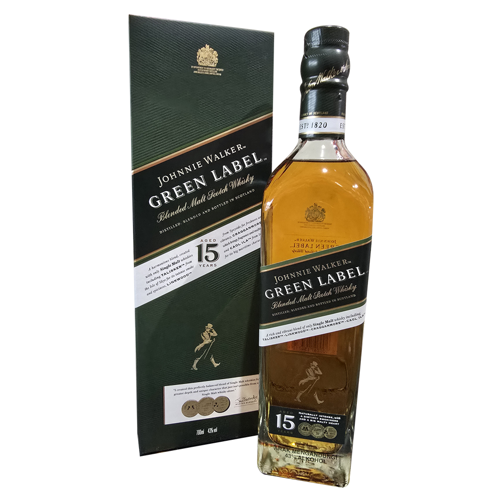 JOHNNIE WALKER GREEN LABEL (尊尼获加绿) BLENDED SCOTCH WHISKY (700ML ...